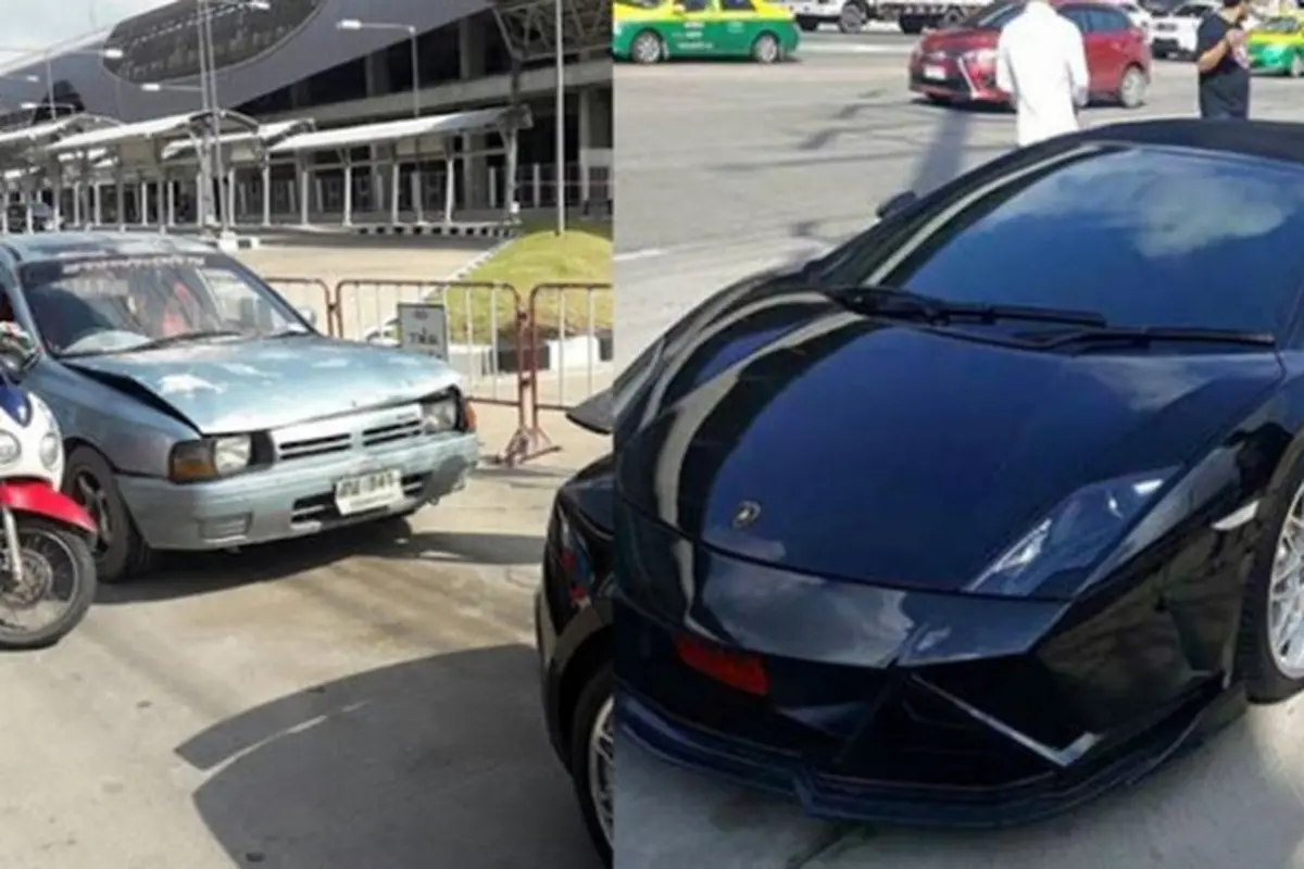 Lamborghini Ditabrak Penjual Ikan