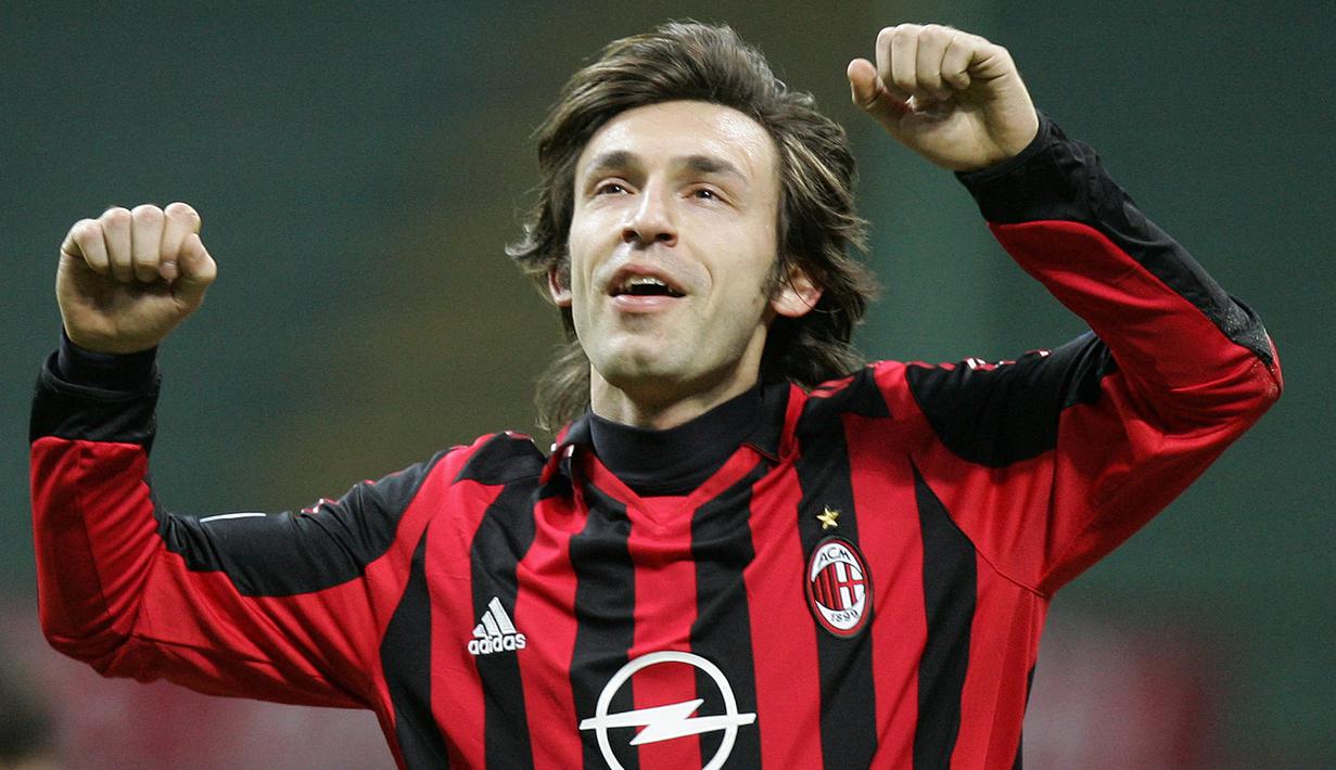 Pirlo bisa dibilang sebagai gelandang paling kreatif di zamannya. Tak hanya itu, ia juga merupakan salah satu pengumpan terbaik dan spesialis bola mati. Pirlo membuat 327 penampilan dengan mencetak 39 gol dan 61 assist di bawah asuhan Carlo Ancelotti saat menukangi AC Milan. (AFP/Paco Serinelli)