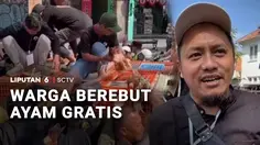 Warga Berebut Ayam Gratis, Peternak Keluhkan Harga Pakan Tinggi