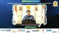 Menteri Koordinator (Menko) Bidang Perekonomian, Airlangga Hartarto beri sambutan dalam webinar kafegama, Jumat (5/11/2021) (Dok: tangkapan layar/Pipit I.R)