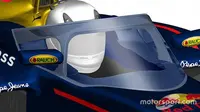 Red Bull merilis desain perlindungan kepala bagi pembalap F1 sebagai solusi `Halo` dari Ferrari. 