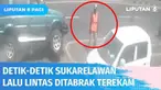Detik-detik Sukarelawan Pengatur Lalu Lintas di Kabupaten Mojokerto ditabrak mobil minibus terekam kamera pengawas. Akibatnya, korban mengalami luka yang cukup parah dan masih menjalani perawatan intensif di rumah sakit.