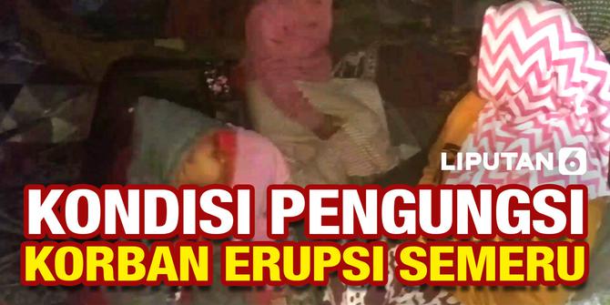 VIDEO: Kondisi Tempat Pengungsian Warga Terdampak Erupsi Gunung Semeru