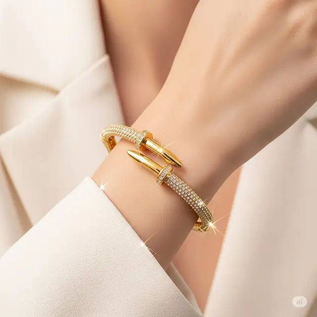 Gelang Emas Model Paku. Foto: Gemini