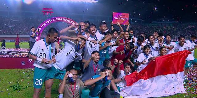 VIDEO: Selebrasi Timnas Indonesia Usai Raih Gelar Juara Piala AFF U-16