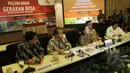 Suasana konferensi pers peluncuran Gerakan Desa di Jakarta, Selasa (7/4/2015). Para menteri tersebut melakukan sinkronisasi pembangunan desa. (Liputan6.com/Helmi Afandi)