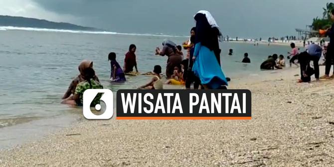VIDEO: Wisata Pantai, Banyak Warga Mengabaikan Protokol Kesehatan