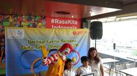Anthony Sutanto dan Aretha Maheswari yang terpilih menjadi Duta Cilik Olimpiade Rio de Janeiro 2016 lewat program yang digagas McDonald's. (Liputan6.com/Ahmad Fawwaz Usman)