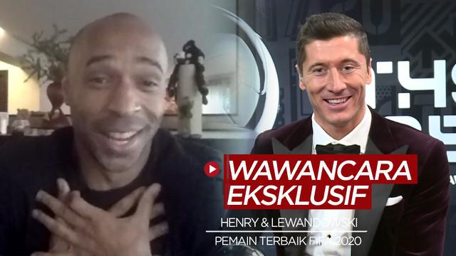 Berita Video Menyimak Obrolan Hangat Thierry Henry dengan Robert Lewandowski