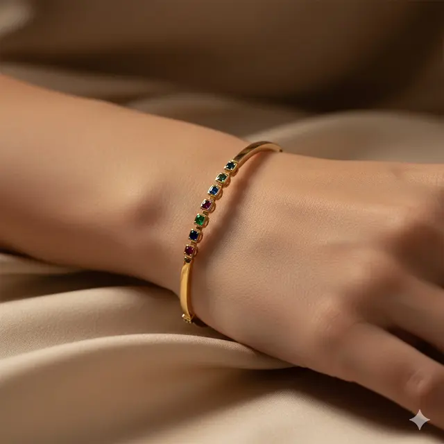 Gelang Emas 18K Kecil Bergaya Modern Vintage