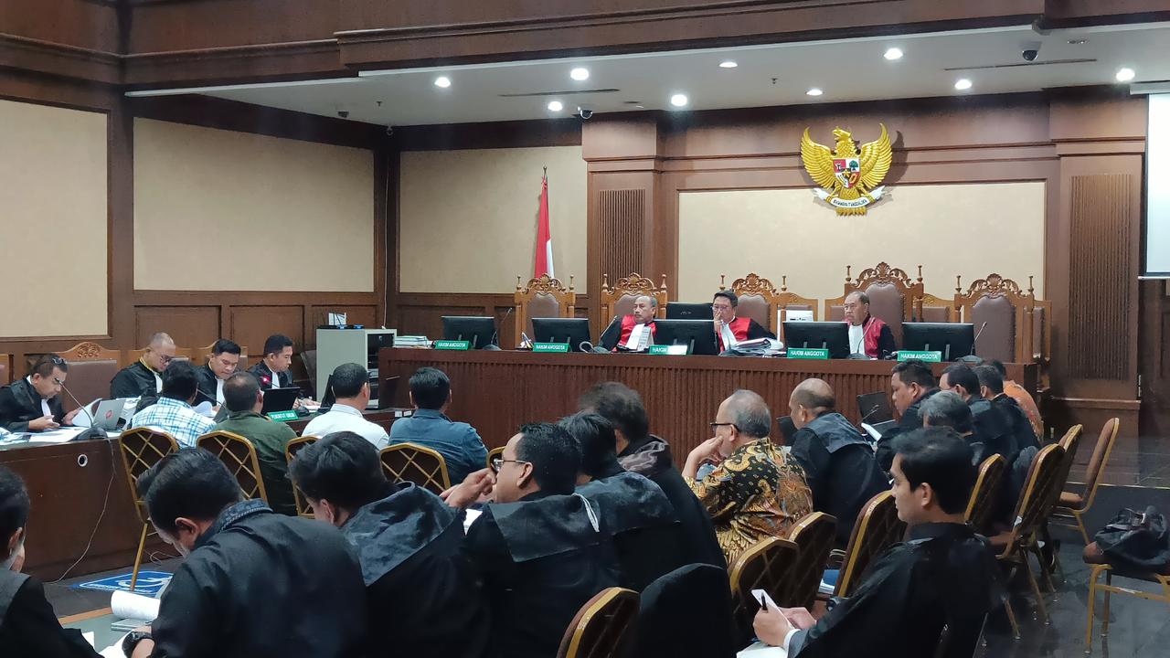 Sidang Syahrul Yasin Limpo (SYL) di ruang sidang PN Tipikor Jakarta Pusat, Rabu (8/5/2024).