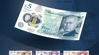 Uang dengan tampilan wajah Raja Charles III - AFP