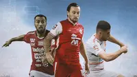 Liga 1 - Brwa Nouri, Marc Klok, Nuriddin Davronov (Bola.com/Adreanus Titus)