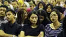 Peserta menghadiri acara bertajuk "Young On Top NationalConference (YOTCN) di Balai Kartini, Jakarta, Sabtu (25/8). Acara ini merupakan wadah berbagi pengalaman antara praktisi bisnis dengan para pembisnis. (Liputan6.com/Johan Tallo)