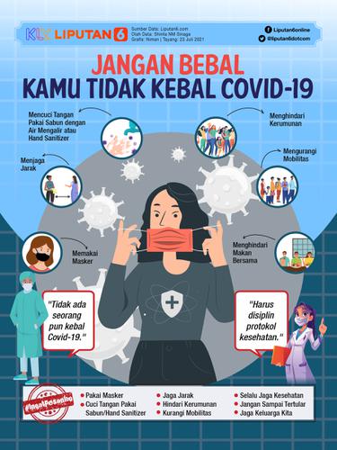 Infografis Jangan Bebal, Kamu Tidak Kebal Covid-19