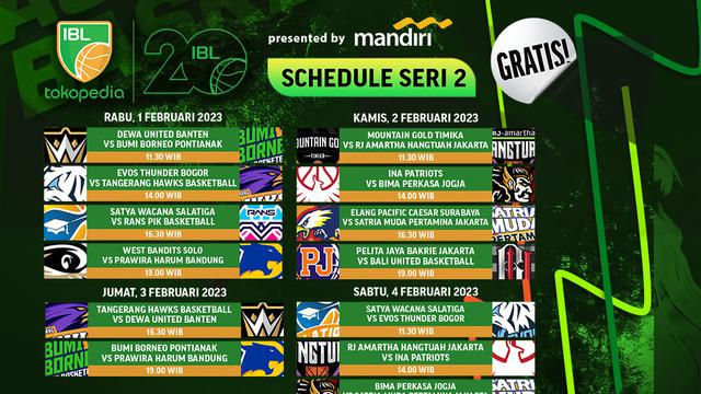 Jadwal dan Live Streaming IBL Tokopedia 2023 di Vidio, 1-4 Februari 2023