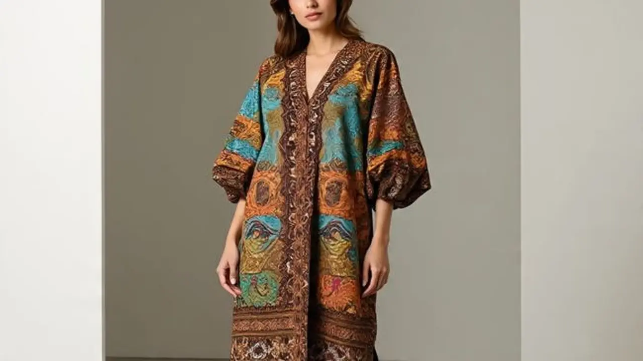 Ilustrasi Dress Lengan Balon (Sumber Gambar: Meta AI)