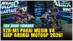 Monster Energy Yamaha MotoGP resmi meluncurkan YZR-M1 bermesin V4 di Jakarta, Rabu (21/1/2026). Motor baru ini akan digunakan Fabio Quartararo dan Alex Rins pada MotoGP 2026 dan segera diuji di Sirkuit Sepang.