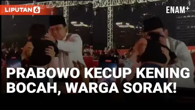 Prabowo Cium Kening Bocah, Sorak Sorai Warga Menggema!