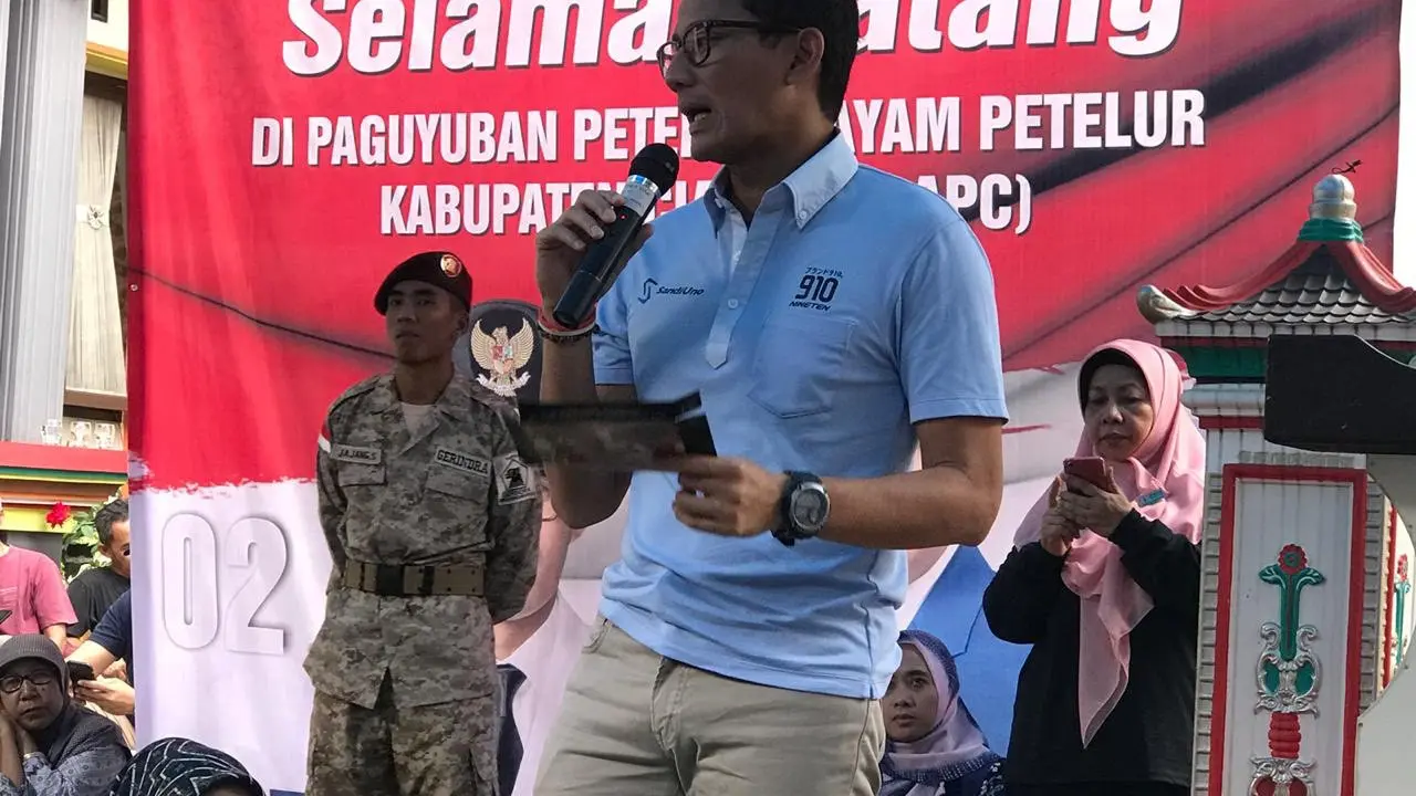 Calon wakil presiden Sandiaga Uno kampanye di Jawa Barat