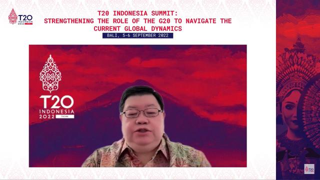 dalam Webinar T20 Indonesia: Green Pharmacy's Role  in Supporting Global Health Architecture, Selasa (6/9/2022).