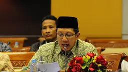 Ia ingin menuntaskan tugas sebagai Menteri Agama hingga ada pemerintahan baru nanti. Ia mengaku tak ingin rangkap jabatan, Jakarta, Rabu (3/9/2014) (Liputan6.com/Andrian M Tunay) 