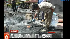 33 rumah adat di Desa Wetumanu, Kecamatan Jerebu'u, Kabupaten Ngada, NTT, terbakar.