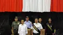 Didampingi segenap jajaran pimpinan MPR, Jokowi dan JK mengikuti gladi bersih terakhir upacara pelantikan presiden, Jakarta, (19/10/14). (Liputan6.com/Johan Tallo)