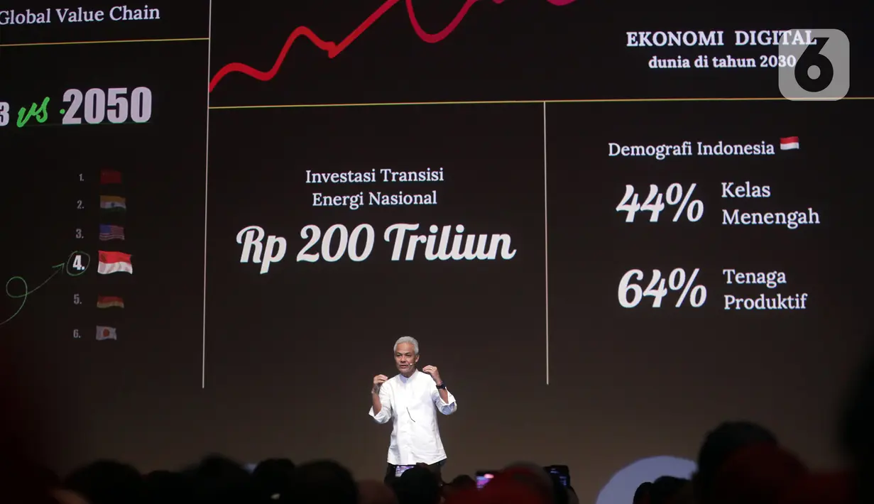 "Dan itu hanya bisa dilakukan dengan sekolah yang baik, kalau gurunya pendapatnya baik, jadi kalau gurunya gajinya seperti gaji BUMN seperti perusahaan swasta," tutur Ganjar. (merdeka.com/Arie Basuki)