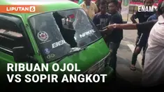 Bentrok Sopir Angkot dan Ojol di Sukabumi
