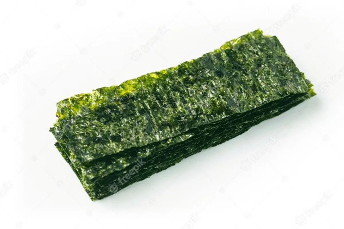 Ilustrasi nori, rumput laut, cara, membuat tamago
