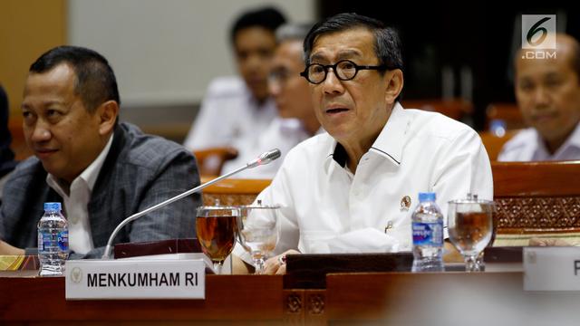 Menkumham Raker dengan DPR Bahas RKAKL dan RKP Tahun 2020
