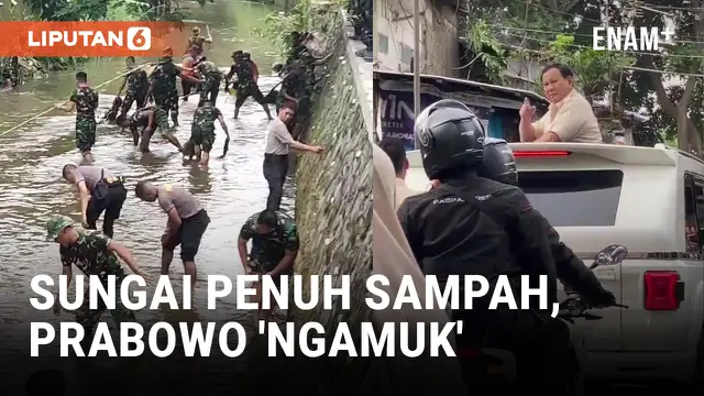 VIDEO: Prabowo Tegur Keras Aparatur Wilayah Usai Lihat Sungai Penuh Sampah