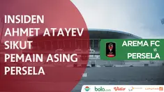 Berita video insiden gelandang Arema FC, Ahmet Atayev, yang menyikut pemain asing Persela Lamongan, Jefferson, pada laga Grup E Piala Presiden di Malang, Sabtu (20/1/2018).