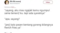 7 Cuitan Lucu Syarat Jalan Sama Pacar Ini Ngeselin