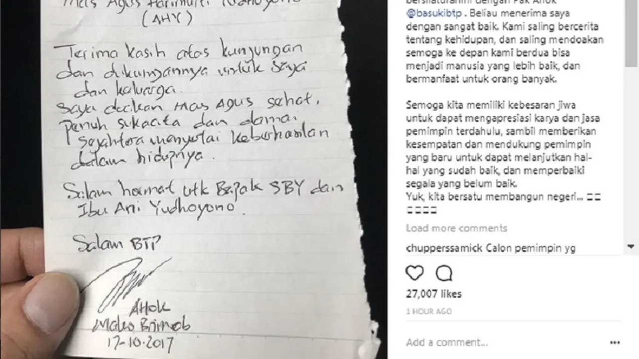 AHY Jenguk Ahok