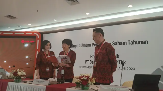 RUPST PT Bank OCBC NISP Tbk (NISP), Selasa (11/4/2023). (Foto: Liputan6.com/Elga N)