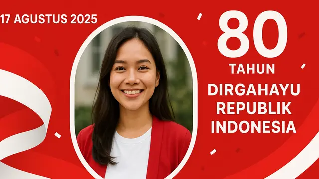 Twibbon HUT RI ke-80 17 Agustus 2025 (Foto: ChatGPT)