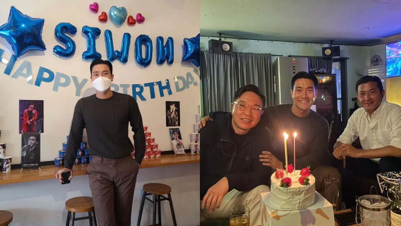 Momen Perayaan Ulang Tahun Siwon Choi yang Ke-35, Dapat Banyak Hadiah