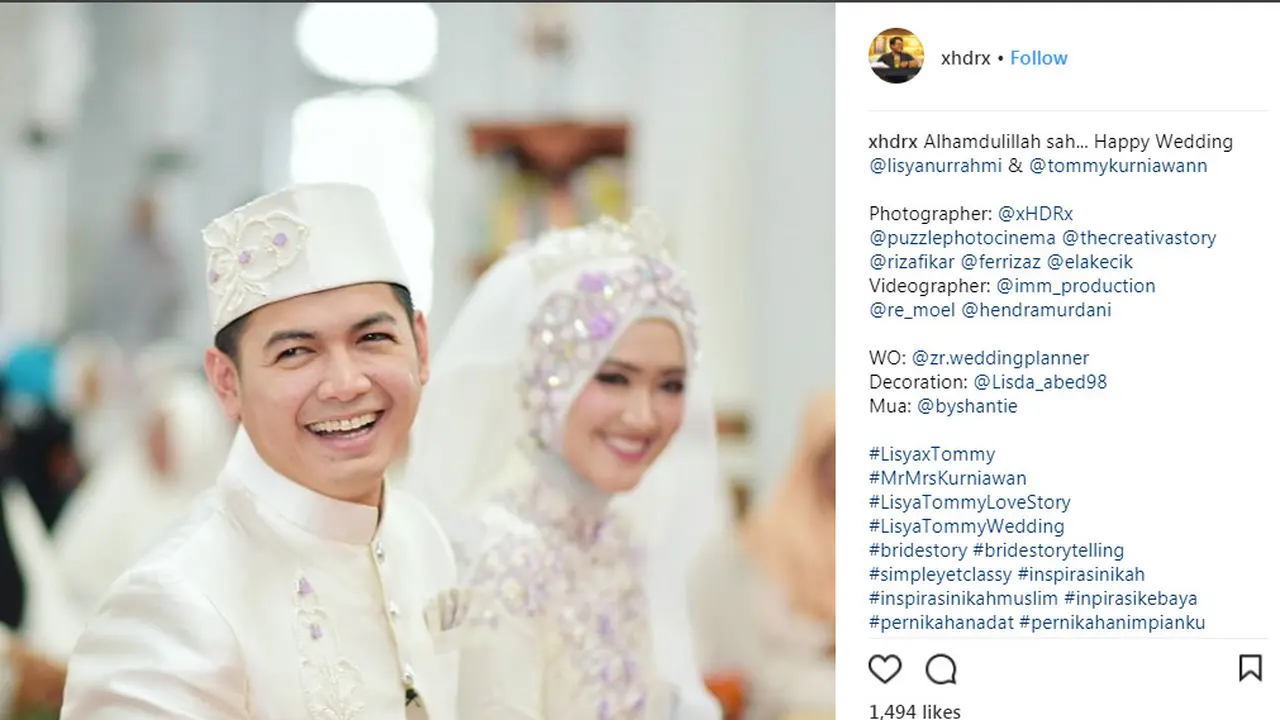 Tommy Kurniawan Menikah Lagi dengan Nuansa Putih  Nan Suci