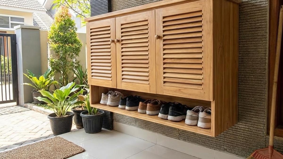 10 Tips Memilih Rak Sepatu di Teras Sempit agar Tetap Rapi &amp; Estetik