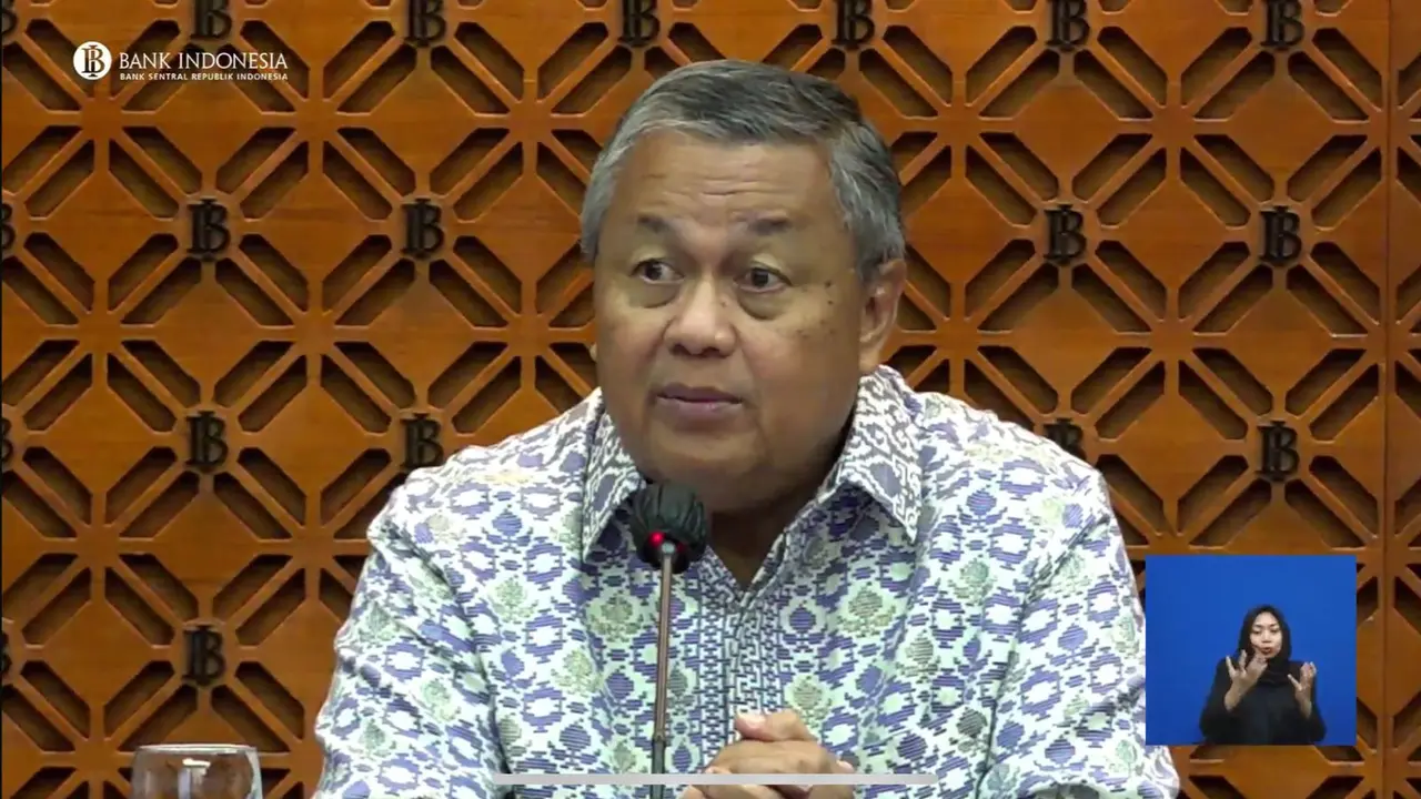 Gubernur Bank Indonesia Perry Warjiyo saat RDG Februari 2024, Rabu (21/4/2024). (Foto: Liputan6.com/Tira Santia)