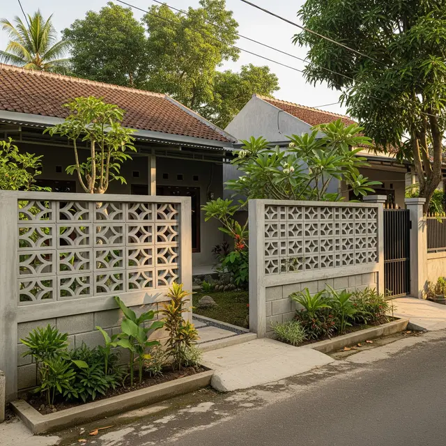6 Model Pagar Batako Modern yang Cocok untuk Rumah Kampung dan Desa