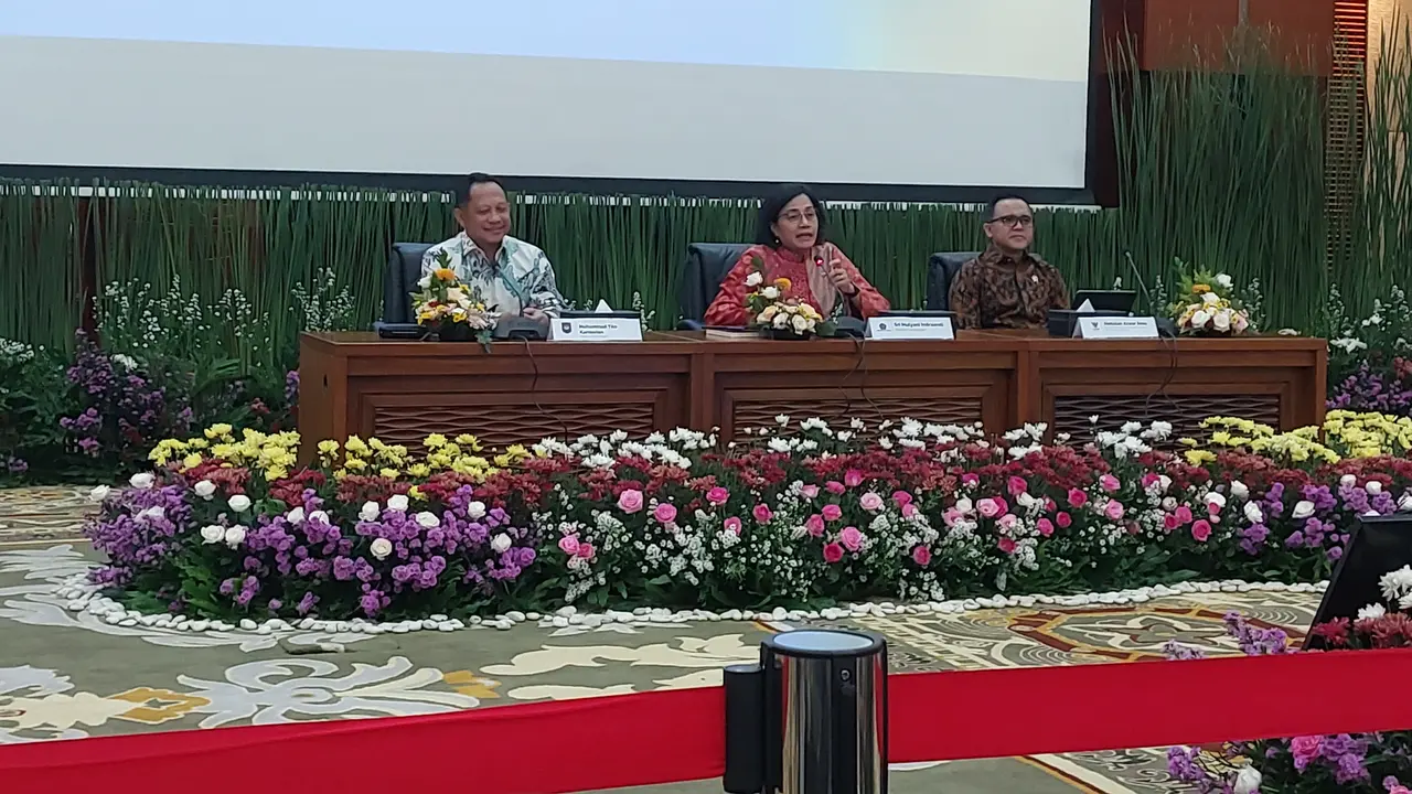 Konferensi pers THR ASN 2024, Jumat (15/3/2024). (Foto: Liputan6.com/Arief RH)