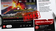 Beredar Video Hoaks Erupsi Gunung Semeru