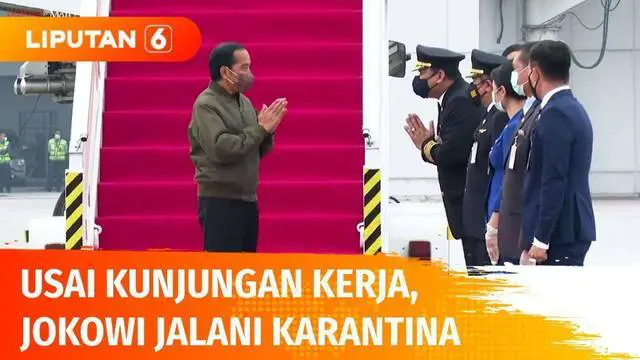 Agenda KTT G-20, KTT COP 26 serta kunjungan kenegaraan di Uni Emirat Arab berakhir, Presiden Jokowi tiba di Tanah Air. Bersama rombongan, Jokowi akan menjalani karantina di komplek Istana Kepresidenan Bogor selama 3 hari.