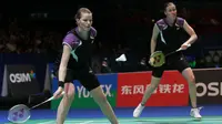 Kamilla Rytter Juhl/Christina Pedersen merebut gelar di Hong Kong Terbuka Super Series 2016 setelah mengalahkan pasangan China, Huang Dongping/Li Yinhui, dengan skor 21-19, 21-10, pada final yang berlangsung Minggu (27/11/2016). (Badmintonphoto)