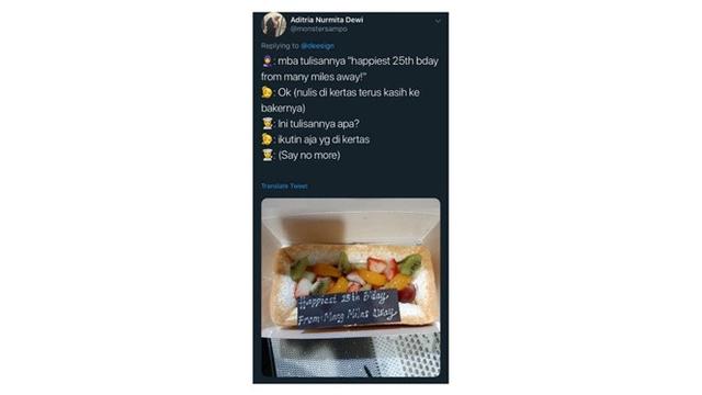 Pesanan Kue Ultah ke Driver Ojek Online Ini Hasilnya Bikin Ketawa