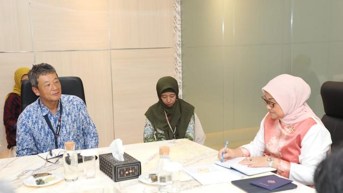 diskusi terbatas Menteri Ketenagakerjaan, Ida Fauziyah, dengan pengurus The Jakarta Japan Club (JJC).