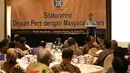 Menteri Komunikasi dan Informasi Rudi Antara saat memberikan sambutan pada acara Silaturahmi Dewan Pers dengan Masyarakat Pers di Hotel Aryaduta Jakarta, Jumat (14/7). (Liputan6.com/Angga Yuniar)
